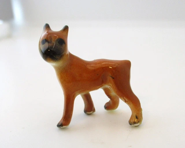 Vintage Collectable Hagen-Renaker Boxer Pup  Dog Standing