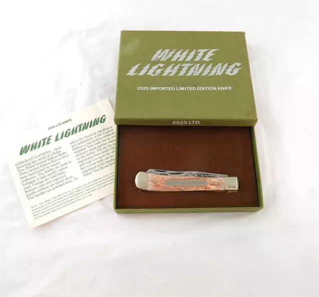 Limited Edition Boker Tree Brand 2525 White Lightning Trapper Knife