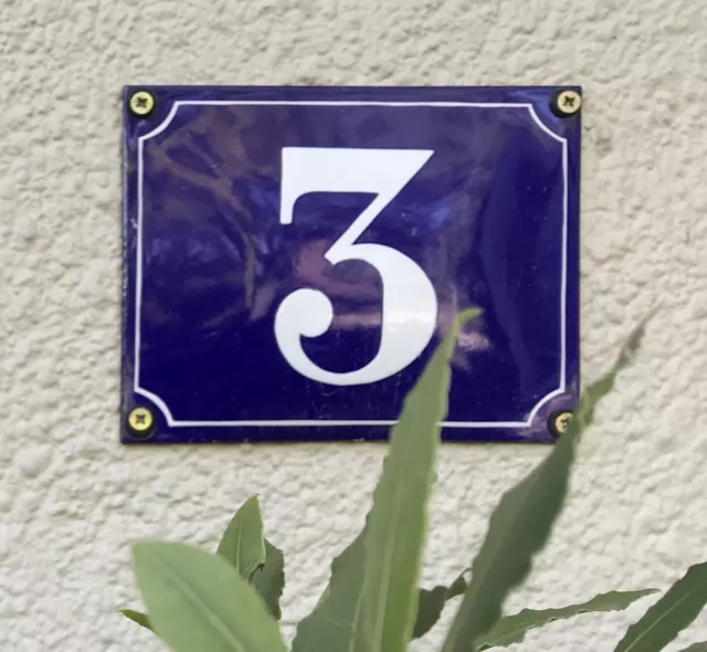 French SIGNWRITER vitreous enamel House numbers