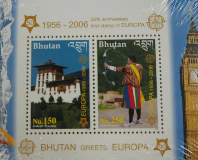 Bhutan 2006, Cept Block "Bogenschütze", **/MNH, MiNr. Bl.477A, 100x, ME 2000,- 3