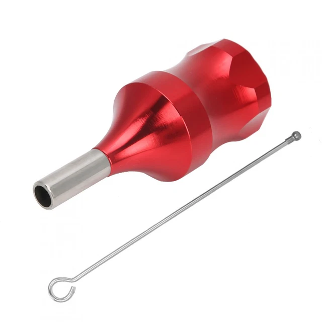 (ROJO) April Gifts 28 mm Empuñadura Máquina de Tatuaje Aleación Agujas Cartucho de Aluminio