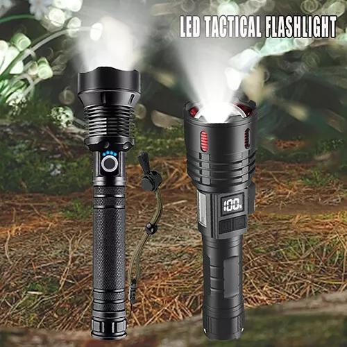 9000000 LM Rechargeable LED Flashlight Tactical Police Super Bright Torch Zoom
