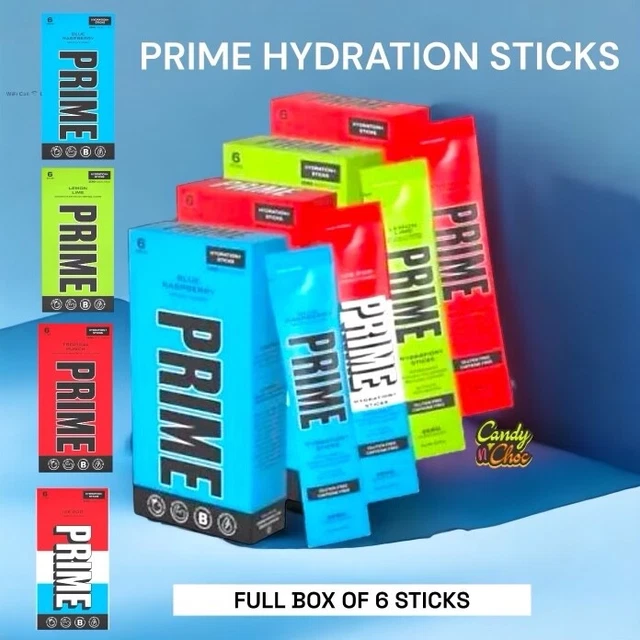 PRIME HYDRATION DRINK Sticks KSI Logan Paul Variety All Flavours, 6 x