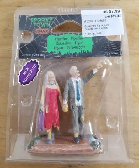 NEW 2020 Lemax Spooky Town Accessory "Graveyard Partygoers" Zombies #02963 NIP