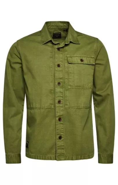 Superdry Mens Vintage Military Style Comfy Classic Button Pocket Shirt SM34SS7V