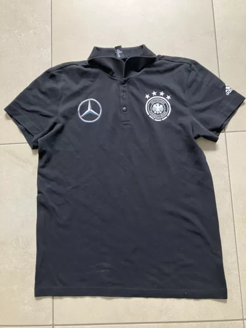 DFB Deutschland Adidas Shirt Polo-Shirt Germany Mercedes Größe M schwarz