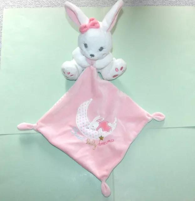 Simba Toys Doudou Lapin Blanc Mouchoir Rose Sweet Baby Dreams Lune Lapin Neuf