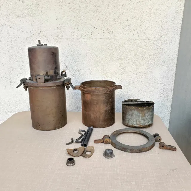 Antique Carbide Generator Automobile Car Acetylene Gas Light Lot Brass Metal