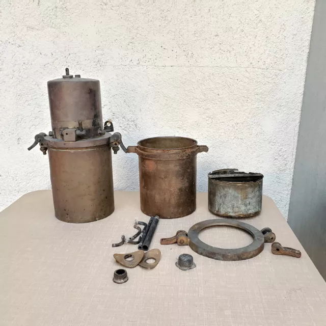 Antique Carbide Generator Automobile Car Acetylene Gas Light Lot Brass Metal