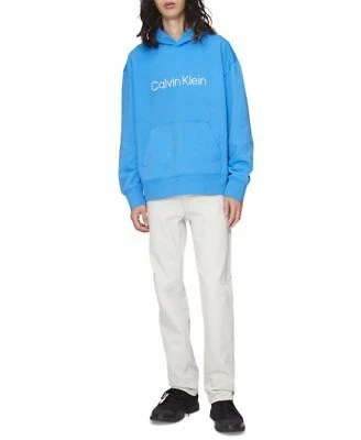 Calvin Klein Mens Relaxed-Fit Logo French Palace Blue M NAVY Size MEDIUM S/S