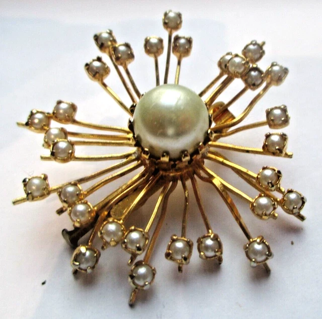 Ancienne Broche Vintage En Plaqué Or Gravée "BEBE" Avec Fermoir à Pompe