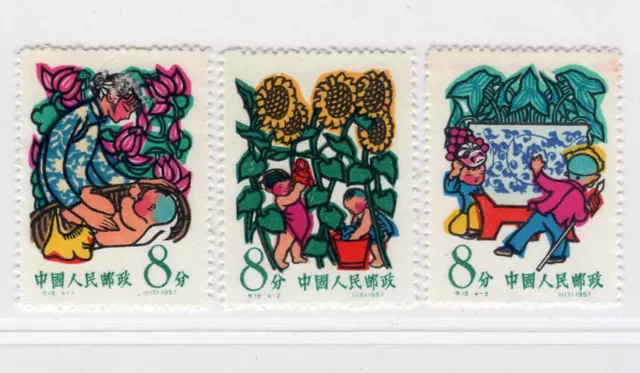 China Volksrepublik Mi.Nr. 379 - 381 Tag des Kindes S 18 postfrisch o.G. 1958
