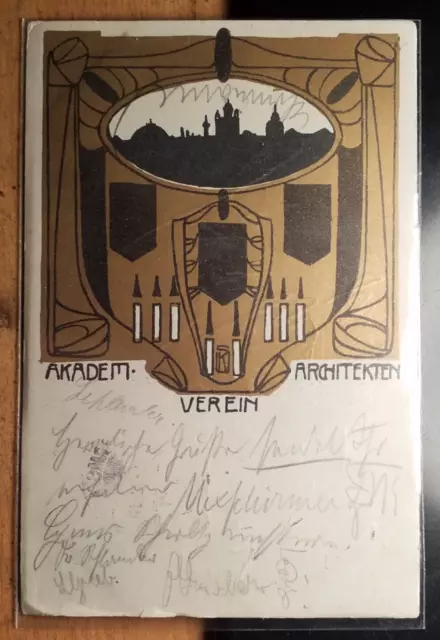 Akademischer Architekten Verein Darmstadt - 1905 / Karte - Studentika