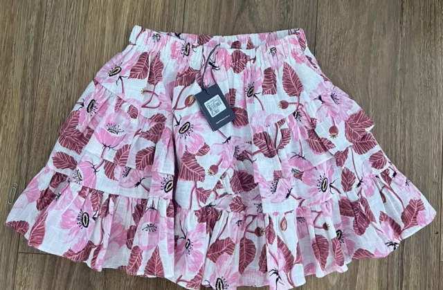 Country Road Girls Size 8 Floral Tier Skirt Bnwt Rrp $59.95