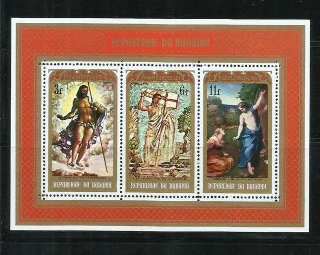 BURUNDI. Año: 1971. Tema: PASCUA.