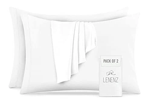 2 Pack Poly Cotton Pillow Cases Standard Size - Pillow Cases Queen 20 X 30 Inche