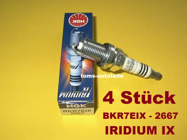 4 Stück ORIGINAL NGK Zündkerzen IRIDIUM IX BKR7EIX 2667 VORRÄTIG