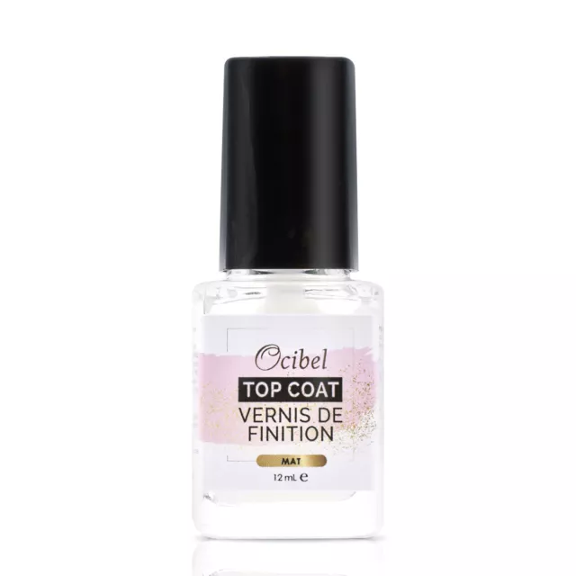 Ocibel France - Vernis de Finition Top Coat Mat sans UV - 12 ml Manucure France