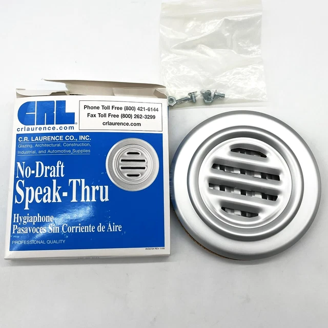 CR Laurence Satin Aluminum Anodized Finish No Draft Glass Window Speak Thru-NOB
