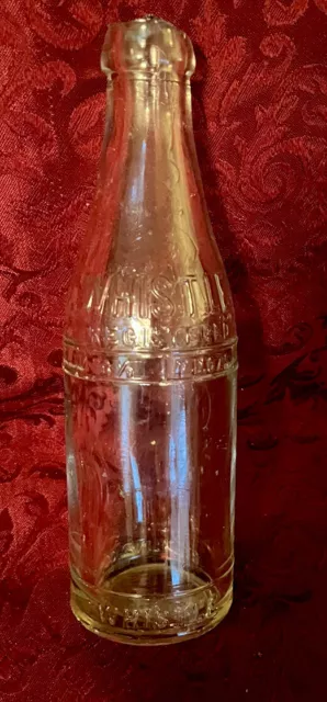 VINTAGE WHISTLE SODA Bottle Whistle Bottling Co Embossed Clear Glass 6. ...