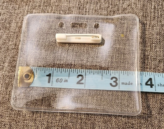 Lot of 45 Clear badge holders with attached pins