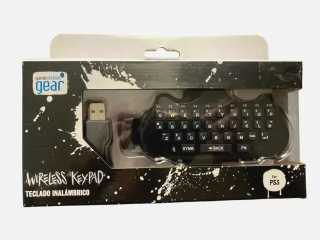 Game Station Gear Wireless Keypad, Mini Keyboard for PlayStation 3