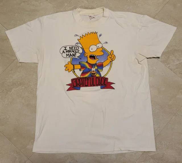 Vintage 90s Grateful Dead Simpsons Bart Double Boot Bootleg Single