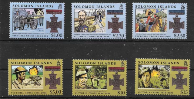 SOLOMON ISLANDS SG1188/93 2006 VICTORIA CROSS SET MNH (r)