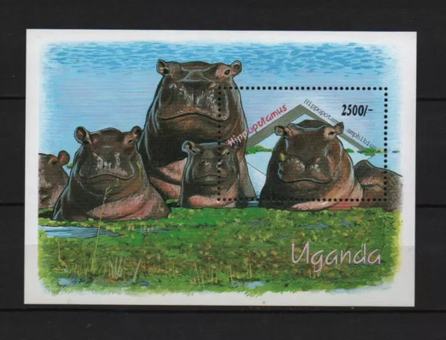 Uganda : Mi.Nr. Bl.170 Flußpferd postfrisch
