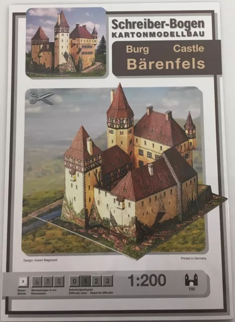 Schreiber-Bogen Kartonmodellbau Burg Bärenfels | Papier Modellbausatz 1:200