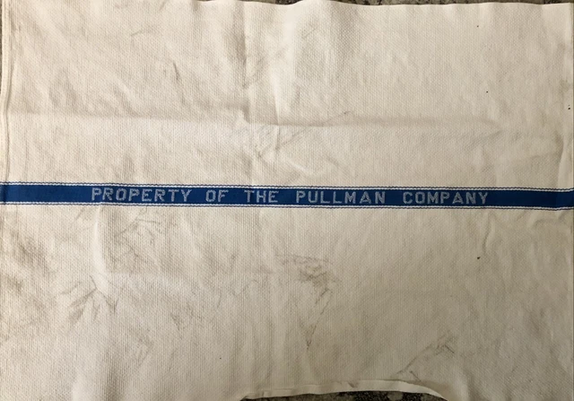 Antique PROPERTY OF THE PULLMAN COMPANY Hand Towel Orig Railroad 16 X 21 1/2