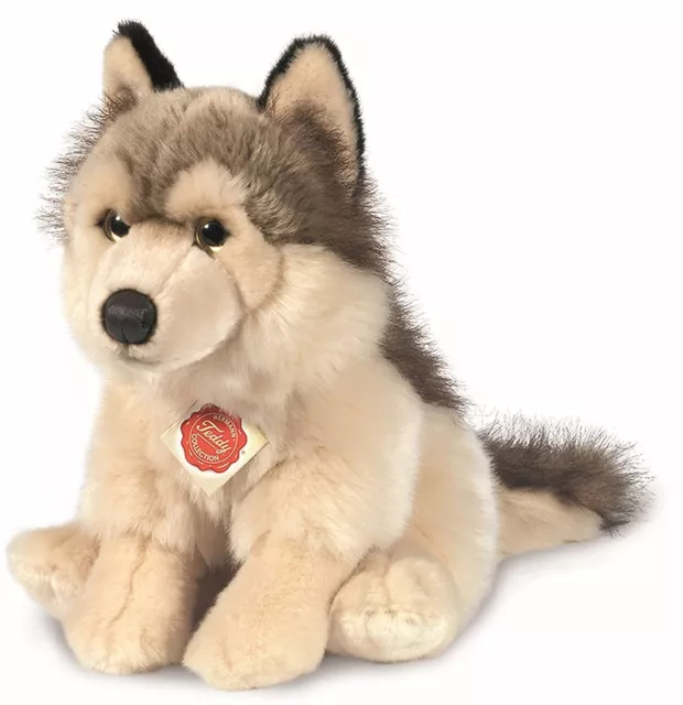 Teddy Hermann Wolf sitzend 29 cm 92738 Kuscheltier Plüschtier Stofftier