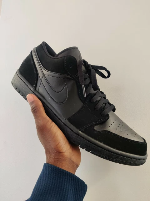 NIKE AIR JORDAN 1 Low Triple Black UK 11.5 US 12.5 EU 47 553558