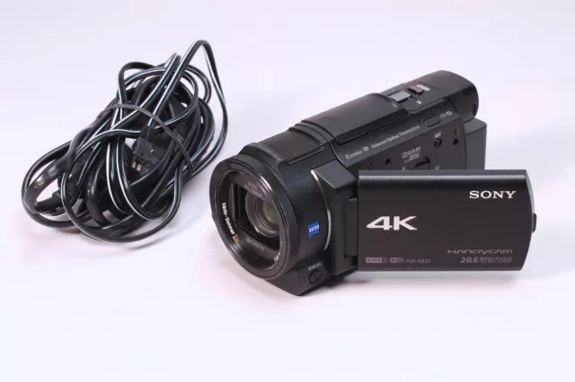 WORKING SONY FDR-AX33 4K 20.6 MP HANDYCAM w.charger IMAGE STAB Innoperative