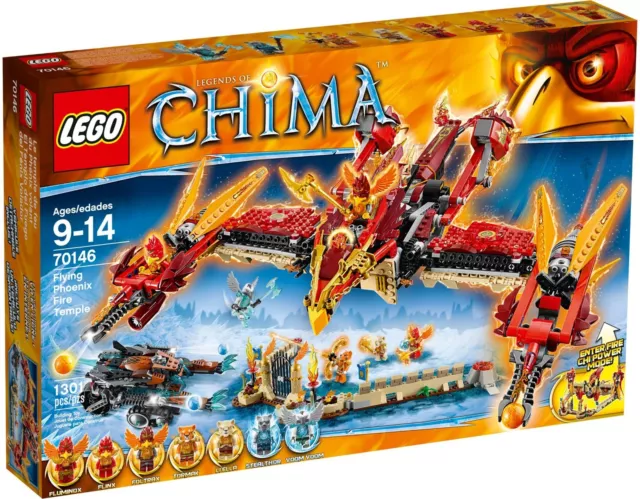 Lego Chima / 70146 / Flying Phoenix Fire Temple / Big Box Set✔ Rare✔ Bnib✔ New✔✔