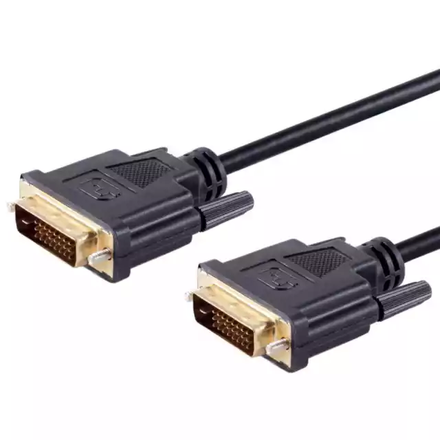 DVI Monitor Display kabel DVI-D 24+1 Dual Link Stecker 1m-15m geschirmt vergold.