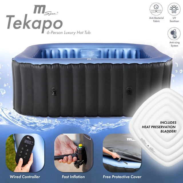 2022 MSPA CTE061 Tekapo 6Person Inflatable Hot Tub Spa Square INC