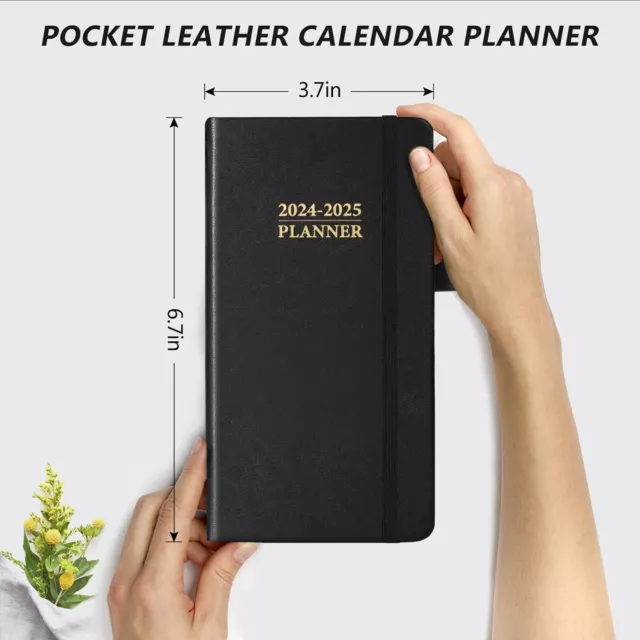 2024-2025 2-Year Pocket Weekly Planner for Purse Calendar Appointment 3.7 x 6.7 2