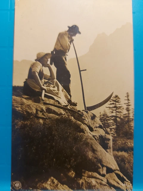 Bella Cartolina Antica Contadini Con Falce Lavoratori Fp Lucida Viaggiata 1910