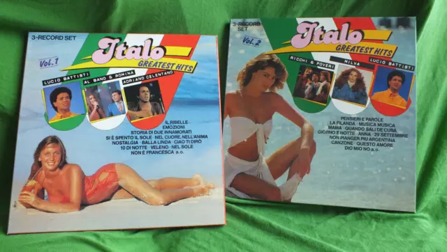 ITALO GREATEST HITS 2x 3LPs - Celentano, Milva, Battisti, Al Bano etc. LP Vinyl