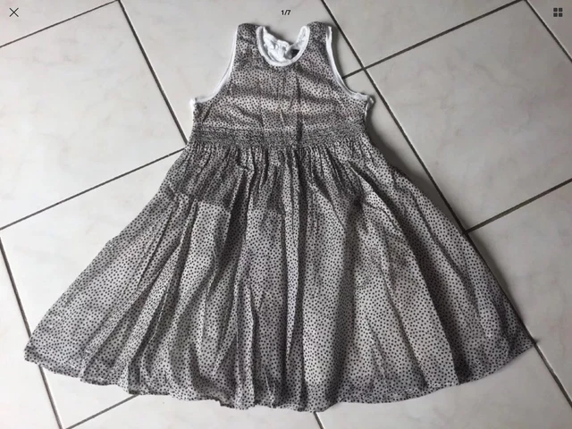 Robe D'été Catimini Thème Bonbons Taille 9 Mois - Occasion Très Bon état, Couleur Ecru