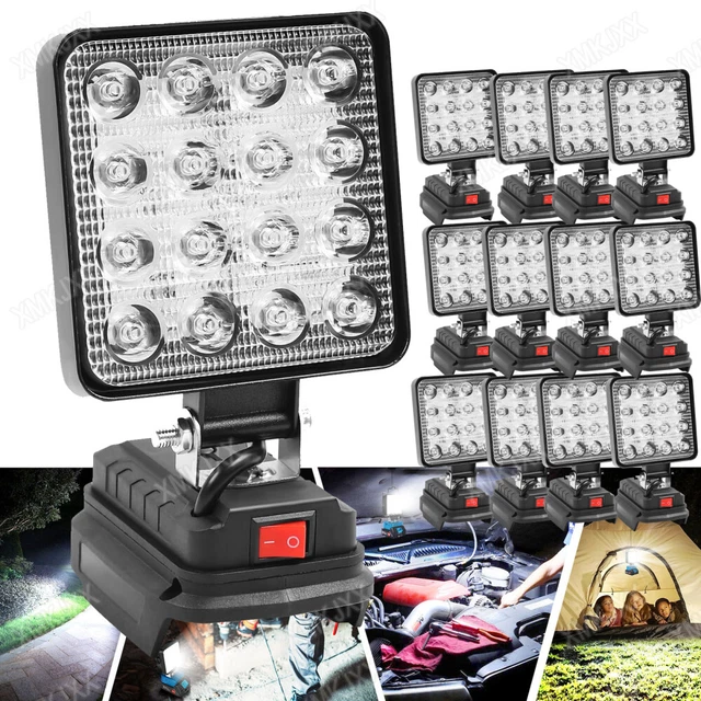 1-10X Für Makita 18V Li-ion Akku LED Arbeitsleuchte Strahler Licht Taschenlampe