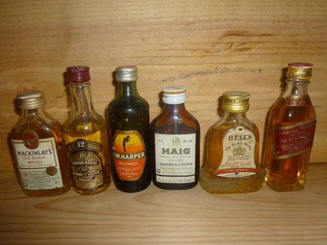 Lot 6 mignonnettes SCOTCH WHISKY Bourbon scotland miniature bouteille mignon