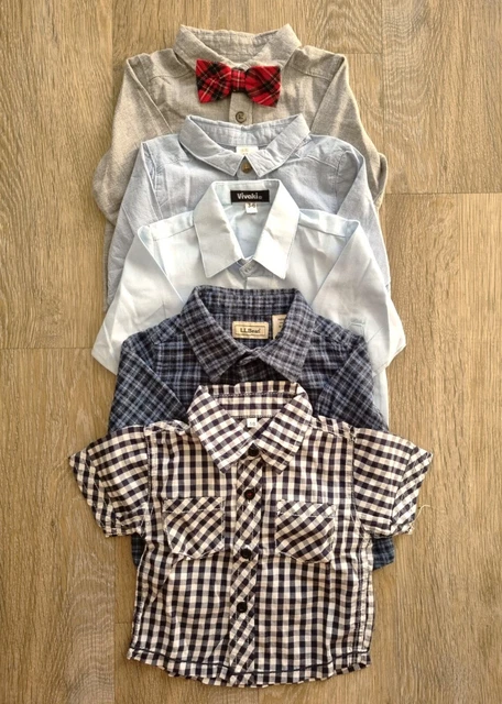 Baby Boy Bundle: Smart Party Shirts Age 3-18 Months H&M, Old Navy. Blue, Checked