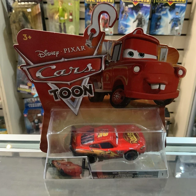 DISNEY PIXAR CARS Toon Burnt Lightning McQueen Die Cast Toy Car Mattel ...