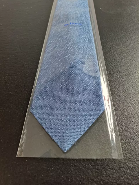 Kiton Napoli - Cobalt Blue 7-Fold Silk/Wool Tie - NEW