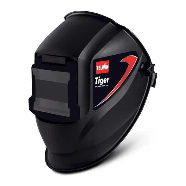 Telwin 802818 casco per saldatura tigre casco per saldatura casco protettivo casco nero