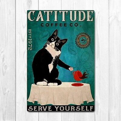 Vintage Cat Lovers Mom Poster Tin Metal Sign Bar Club Cafe Garage Wall Decor Art