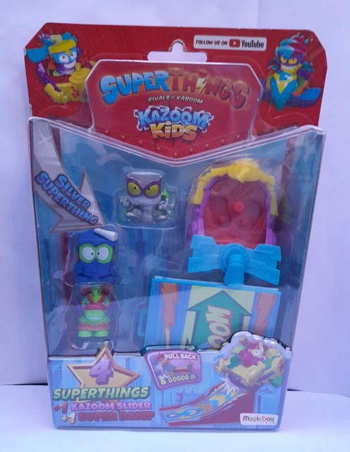 SUPERTHINGS KAZOOM KIDS Sliders Figurine Set 4-Pack Ramp In Non-Mint ...