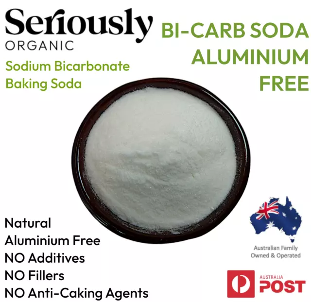 Seriously Organic Bi Carb Soda:sodium Bicarbonate:baking Soda:aluminium Free